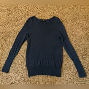 Navy Blue Sweater with Long Cuffs; Mossimo, Women’s Large